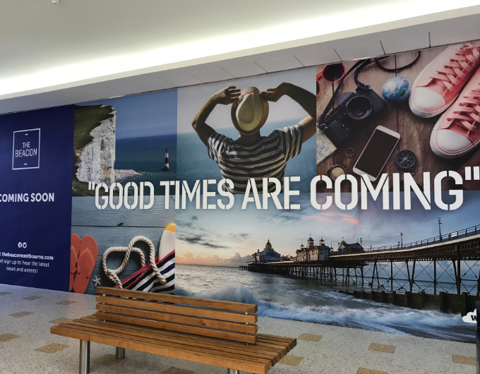 The Beacon Eastbourne Old Mall hoarding