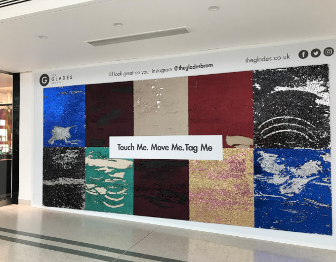 The Glades Sequin hoarding